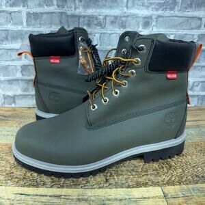 Timberland Heritage 6 In Waterproof Dark Green Helcor Mens Size 11 New